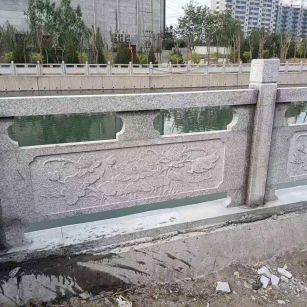 承德 芙蓉白大花桥梁、河道，石材栏杆、围栏、护栏