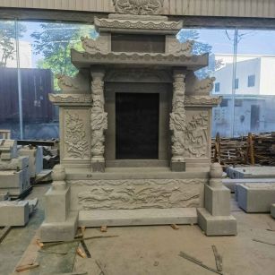 承德 芝麻灰高档墓碑、土墓，一套也支持定做