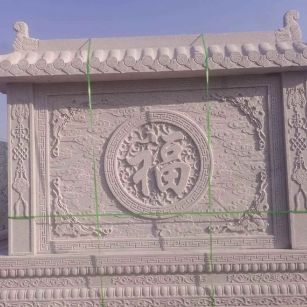 承德 芝麻白花岗岩屏风，照壁，影壁