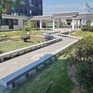 承德 芝麻灰小区坐凳&栏杆安装效果