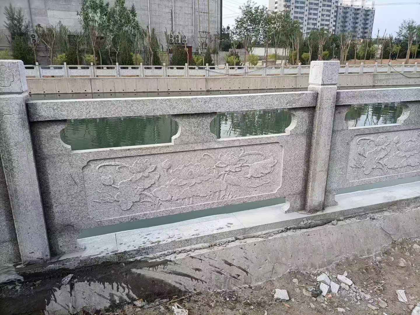 承德 芙蓉白大花桥梁、河道，石材栏杆、围栏、护栏