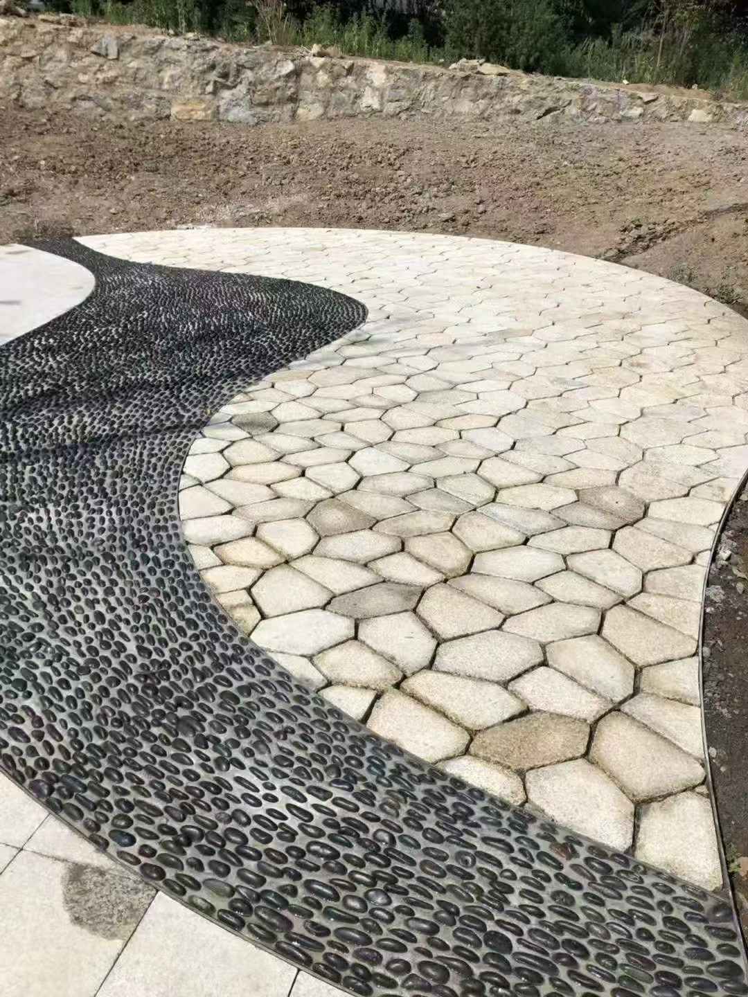 承德 黄金麻冰裂缝室外铺装效果完美展示