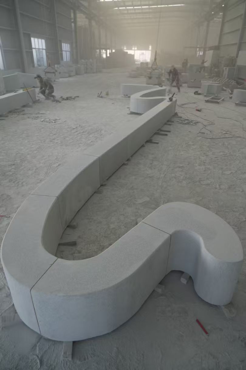 承德 花岗岩整石坐凳拼装